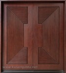 Desain Interior Kusen Pintu Modern Salur Kayu Jati Kode ( KPK 070 )