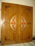 Pintu Rumah dengan Model Pintu Grafik Bunga Kode ( KPK 240 )